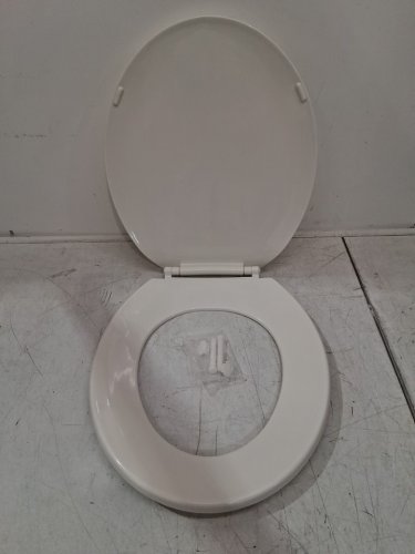 Garvee elongated soft close easy clean plastic toilet seat - 19" - white - (model: pho_11gxk800) image 3