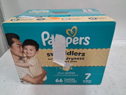 66pk Pampers SWADDLERS ACTIVE BABY Diapers - size 7 - 41LBS+ image 3
