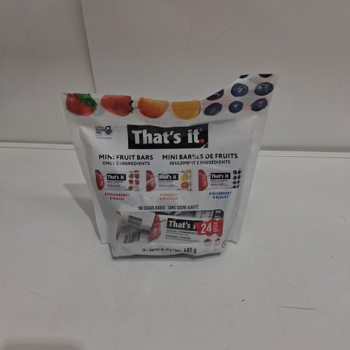 22PK That's It Mini Fruit Bars - 20G - STRAWBERRY/MANGO/BLUEBERRY (MODEL:1361170) image 2
