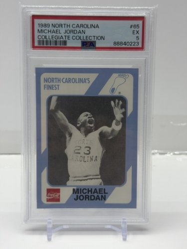 PSA GRADED EX 5 1989 NORTH CAROLINA MICHAEL JORDAN COLLEGIATE COLLECTION CARD image 2