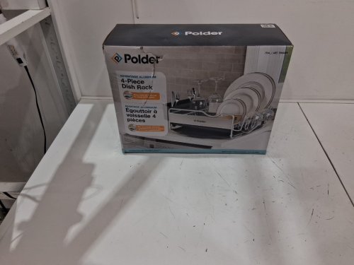 polder advantage aluminum dish rack - 20.6" × 14" × 6.9" - stainless steel (model: 1966478 / KTH-6350CN) image 2