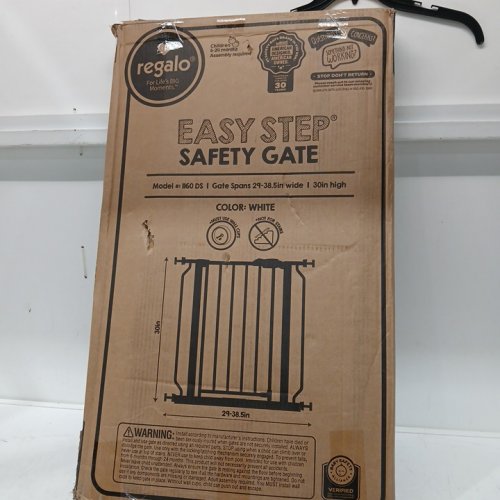 REGALO EASY STEP SAFETY GATE - 29"- 38.5" - WHITE (MODEL : 1160-DS) image 2