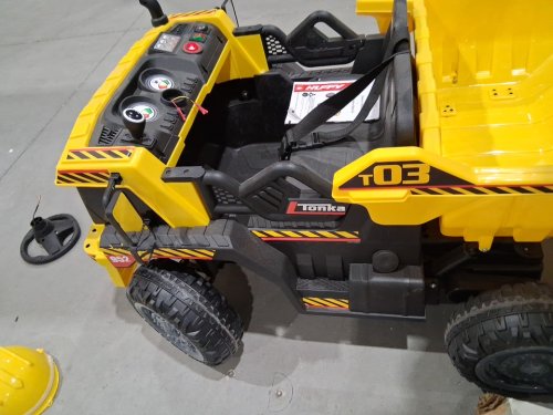 HUFFY Tonka Ride On Dump Truck WITH WORKING DUMP BED Realistic lights and sounds  - 12V - 5MPH - YELLOW (MODEL: 17665) image 6