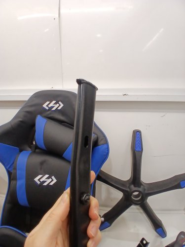 hldirect Ergonomic Gaming Office Chair with Lumbar Support Footrest Headrest - 300lb max - BLACK/BLUE (MODEL: DY-02-BKBU) image 9