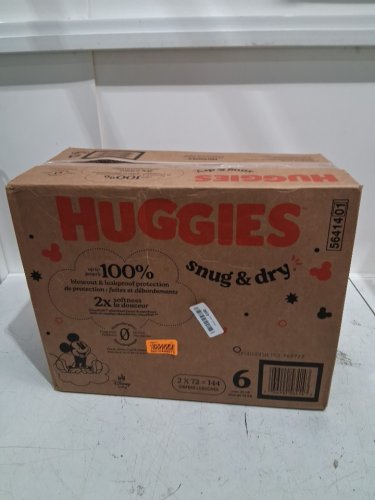 144PK HUGGIES SNUG AND DRY BABY DIAPERS - SIZE 6 - MICKEY MOUSE image 2