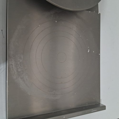 Manual Pizza Dough 9.5" Press Machine Stainless Steel Pizza Presser Height Adjustable - 22.24" X 21.46" X 10.24" - SILVER (MODEL: APD24-b) image 5