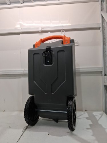 Camco Rhino Heavy Duty Portable RV Waste Holding Septic Tank with Hose and Accessories, Durable Leak Free and Odorless RV Tote Tank- 21gal/79.5l- grey - (MODEL: 39002) image 7