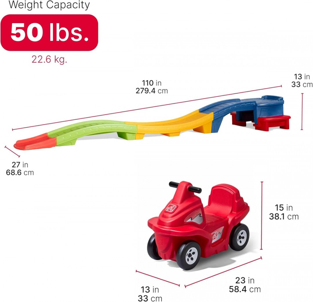 Step 2 Up and Down Roller Coaster Rapid Ride and Hide Edition - 27" x 110" x 13" - Multicolour (Model: 454099) image 2