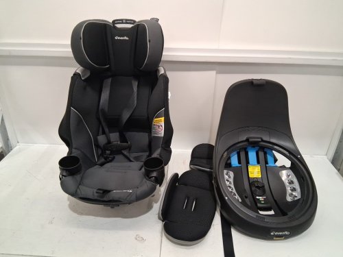 EVENFLO REVOLVE360 2-IN-1 ROTATIONAL CAR SEAT - 24.3" X 16.7" X 20.8" - CANTON BLACK (MODEL: CS260112470C) image 4