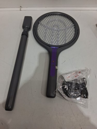 rechargeable electric intelligent mosquito swatter - 2800v - grey image 3
