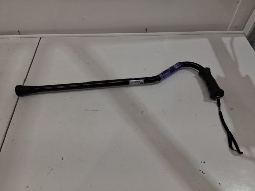 Medline adjustable Aluminum Cane with Offset Handle - 29" - 38" - 300lbs max - Black (model: mds86420h1) image 2