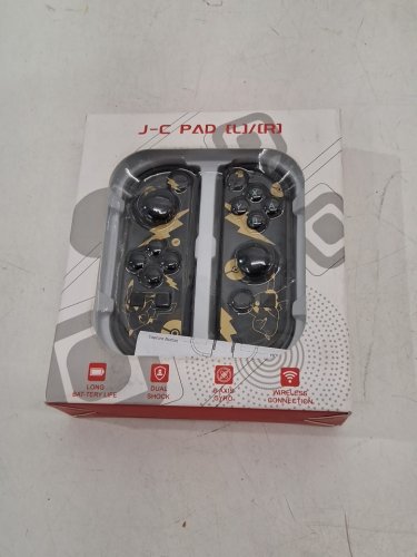 2PC JOY-CON THIRD PARTY J-C PAD CONTROLLERS (L/R) FOR NINTENDO SWITCH - POKEMON PIKACHU TRANSPARENT GREY image 2