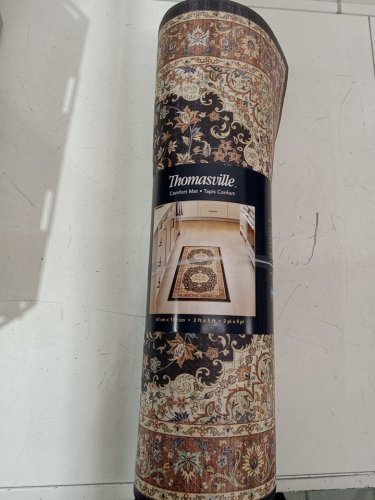 THOMASVILLE COMFORT anti fatigue kitchen floor MAT - 2FT X 5FT - BLUE / orange (model: 1917722) image 2