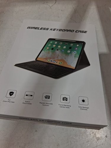 WIRELESS BLUETOOTH KEYBOARD FOLIO CASE FOR IPAD 9TH/8TH/7TH GEN 10.2" AND IPAD PRO 10.5" - BLACK (MODEL: LZ-KBC10.2-10S-B) image 2