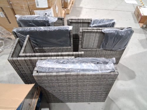 3pc costway outdoor separatable rattan patio couch - 76"- black (model: hw74945dk) image 8