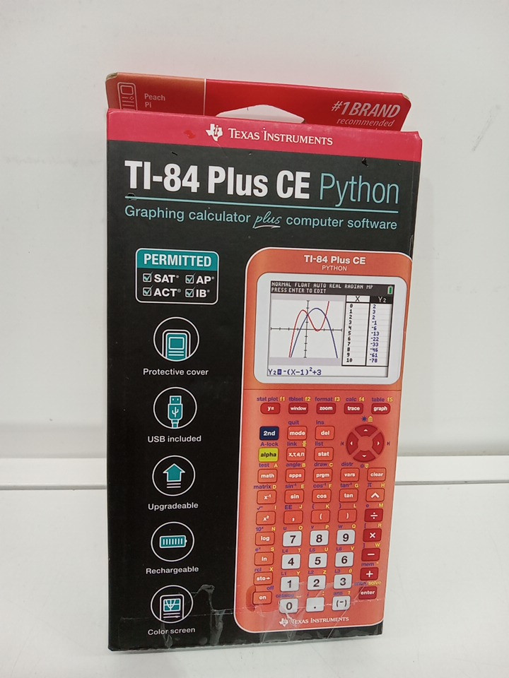 Texas Instruments Graphing Calculator plus CE Python Computer Software - Peach (Model: TI-84 Plus CE) image 2