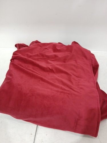 (1 panel) Shiny luxury Extra Long Light Blocking Velvet Curtains with rod pockets - 100" x 144" - ruby / red image 2