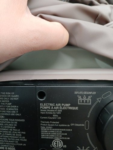 Air Mattress with Built-in Pump -TWIN - LIGHT BROWN/TAN image 4