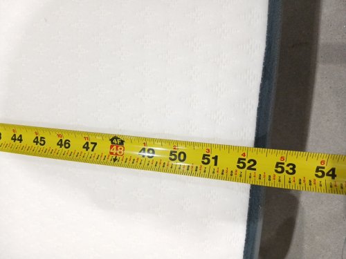 Tri-fold Foam Folding Mattress Topper - Full - 52" x 73" x 4" - White/Blue image 9