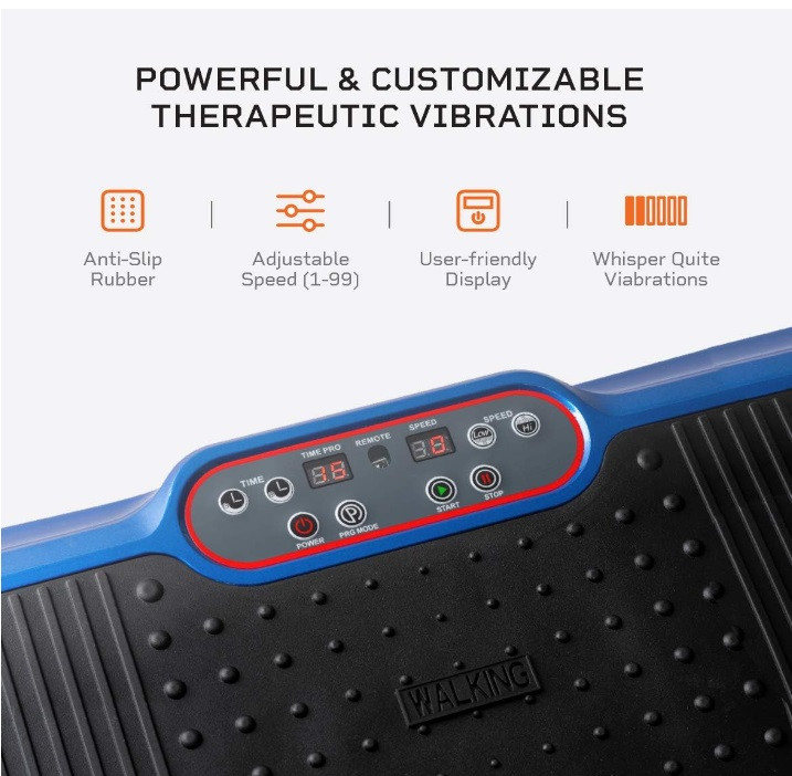 lifepro waver vibration plate exercise machine with handles - black - (model: wvr1010) image 3
