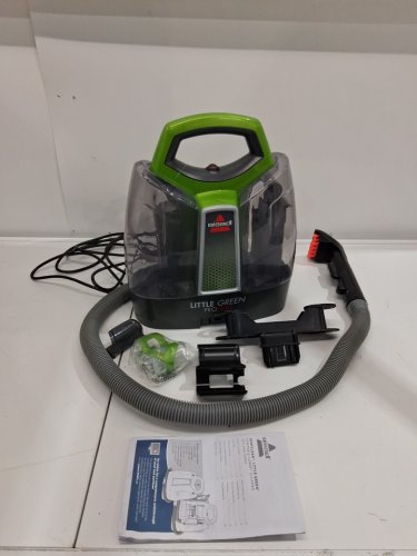 BISSELL LITTLE GREEN PROHEAT PORTABLE DEEP CLEANER/SPOT CLEANER WITH SELF-CLEANING HYDRORINSE TOOL - GREEN/GREY (MODEL : 2513B / 2513N) image 2