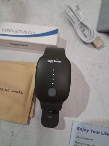 emeterm explore anti-nausea wristband - electrical TENS stimulation - charcoal black (model: YF-ZTY-E1) image 5