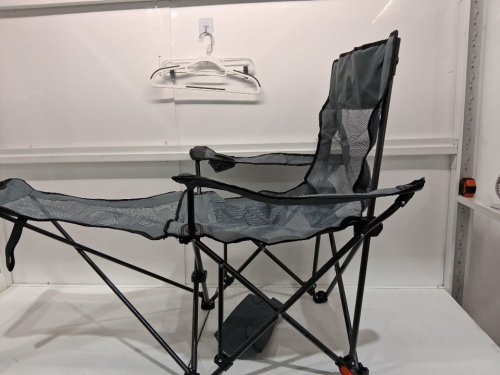 Foldable reclining camping chair with carrying bag - 220lbs cap - grey (model: (YL-15005) image 3