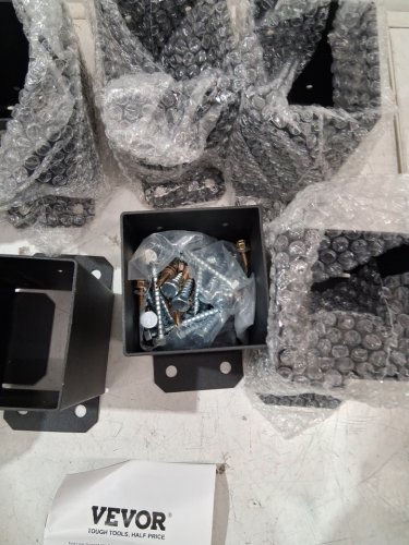 10pk post bases for Railing Support- 4"x4"/ (inner 3.6"x3.6") - black (model: qblz-4in-10) image 3