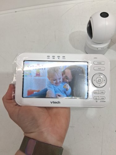 3pc vtech 2 CAMERA 5" PAN AND TILT video baby monitoring set WITH PROJECTION LIGHTS - white (model: 1717702) image 6
