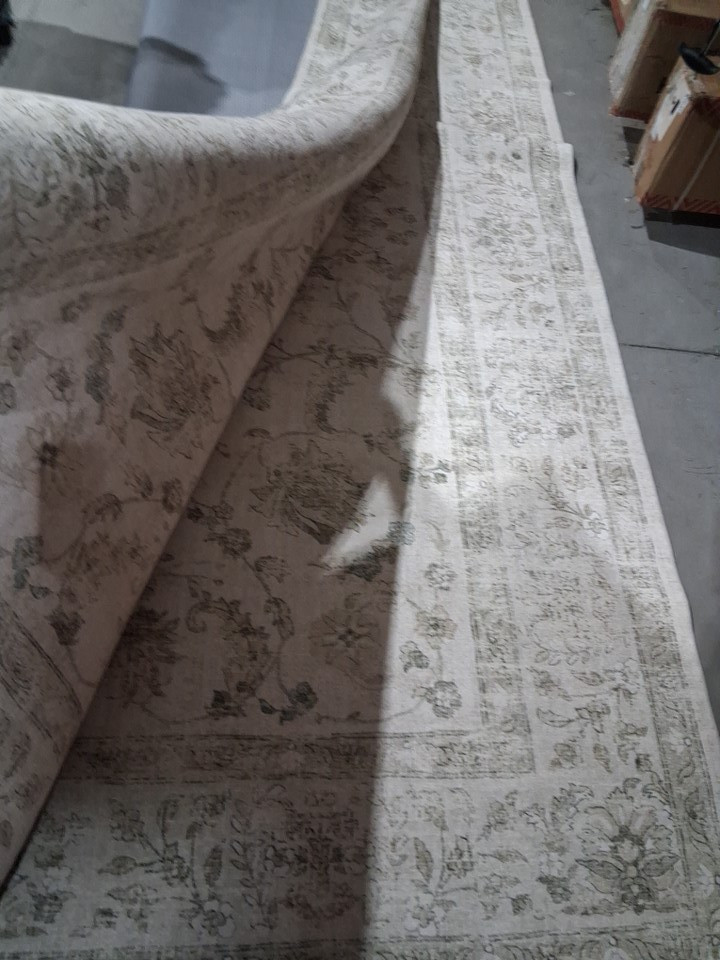 PureCozy Washable Vintage Non-Slip Indoor AREA Rug - 9FT x 12FT - Distressed/Gray image 5