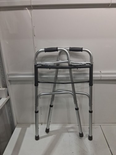 BIOS LIVING FOLDING WALKER with Adjustable height - 32” to 38.5" - 300lbs max - silver (model: bd770) image 3