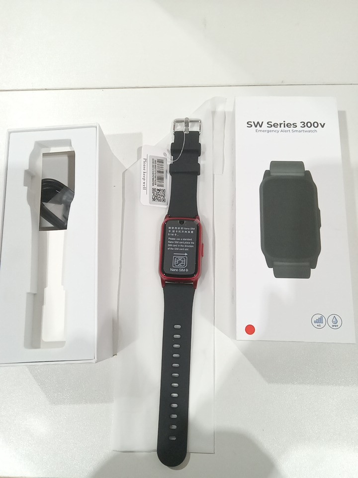 UNISEX EMERGENCY ALERT Smart Watch with Fall Detection & CELLULAR GPS Tracker - IP67 Waterproof - Red (model: 984812) image 6