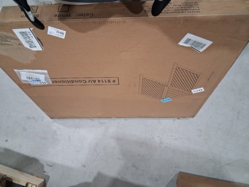 3-Panel Outdoor Air Conditioner Fence Screen - 32" x 38" - brown (model: 8114) image 3