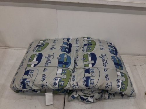 The Lakeside Collection Our Favorite Place is Together Bedding ComforteR - QUEEN - BLUE/GREY image 3