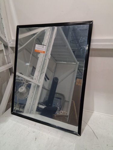 tetote frameless tempered bathroom vanity mirror with beveled edge - 24" x 30" image 3