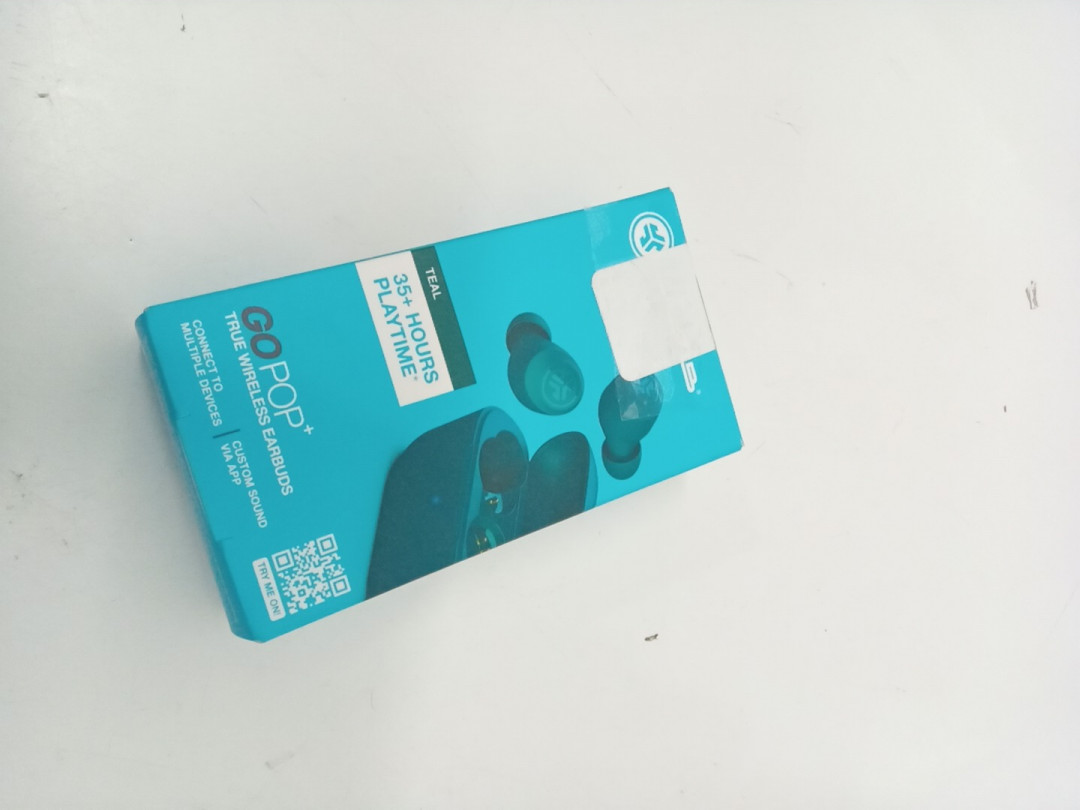 jlab gopop+ true BLUETOOTH wireless earbuds with charging case - 35+ hours playtime - teal (model: EBGAIRPOPRTEL124) image 2