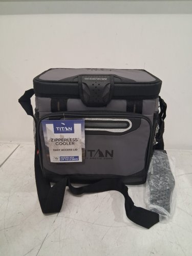 Titan no zipper Deep Freeze Cooler lunch Box -  8L/16 Cans - Grey image 3