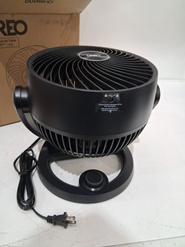 DREO PORTABLE TABLE TOP AIR CIRCULATOR FAN - 9" ROUND - 70FT TONG FLOW - 28DB LOW NOISE - 3 SPEED - 120° ADJUSTABLE TILT - BLACK (MODEL: DR-HAF002) image 4