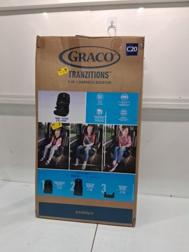 GRACO C20 TRANZITIONS 3-IN-1 HARNESS BOOSTER CAR SEAT - 100LBS CAP - BLACK (MODEL: 2035724) image 2