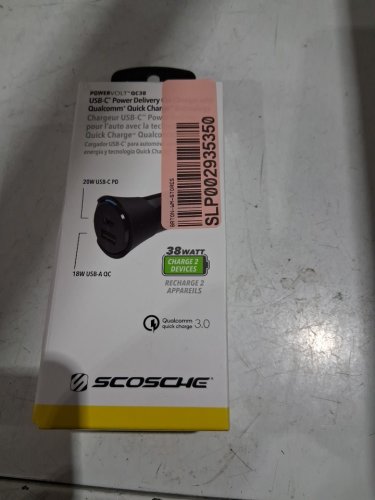 Scosche Power Volt QC38 Dual-Port Car Charger-20w - black (Model: CPDCA38-SP) ) image 2