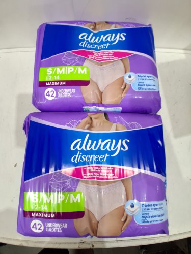 84PK Women's Always Discreet Maximum Protection Zero Leaks Underwear (2PKS of 42 Each) - Small/Medium - Light Pink (model: 30772) image 3
