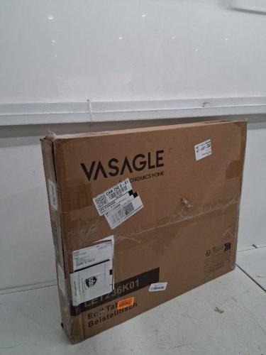 vasagle square side table with lower shelf - 21" height - honey brown - (model: LET236K01) image 2