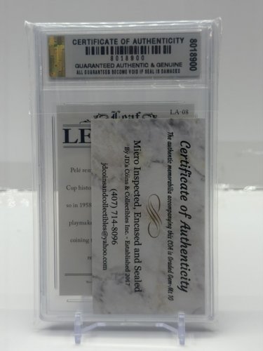 JDCC GRADED GEM MINT 10 2022 LEAF ACHIEVEMENT PELE LEGENDS #LA-08 image 2