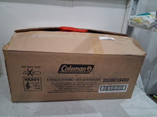 COLEMAN CAMPING SKYDOME DARK ROOM FAST PITCH TENT WITH SCREEN COVER FOR 8 PERSONS 12FT x 13.5FT X 6.3FT image 2