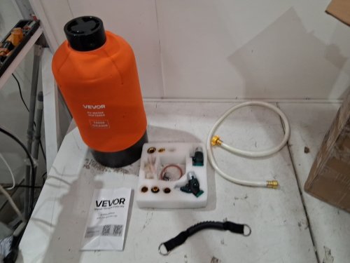 Portable Water Softener for RVs, Trailers, Boats, Mobile Car Washing, Pressure Washing and more -  16,000 Grain, 3/4" fittings, 42" hose - orange/black (Model: PRS-308-FC) image 2