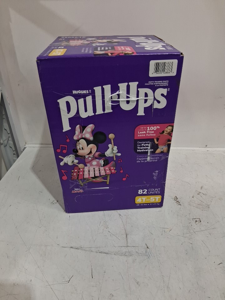 82pk huggies pull-ups training underwear with learning layer - 4t-5t (38-50lbs) - miNNIE mouse image 2