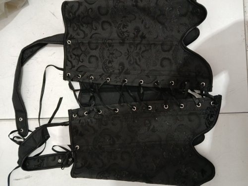 WOMANS WAY TO CELEBRATE! DARK TEMPTATION LACE-UP BUSTIER - OSFM - BLACK (ITEM: 19481A) image 2