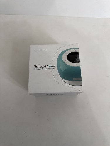 VTIN RELAXER MINI WATER RESITANT PORTABLE BLUETOOTH SHOWER SPEAKER BUILT IN MIC AND SUCTION CUP - 4.4 x 4.4 x 2.6 Inches - BLUE image 2
