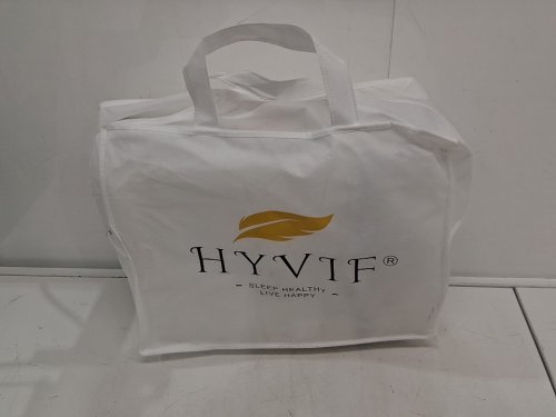 hyvif Luxury Down Fiber Comforter all seasons duvet insert - King (106" x 90"), High Fill, Lightweight & Fluffy - Ivory White image 2