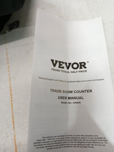 VEVOR Portable Tradeshow Podium Table foldable display exhibition counter - 15.16" x 38.39" x 34.25" - black/silver (model: dx9930) image 7